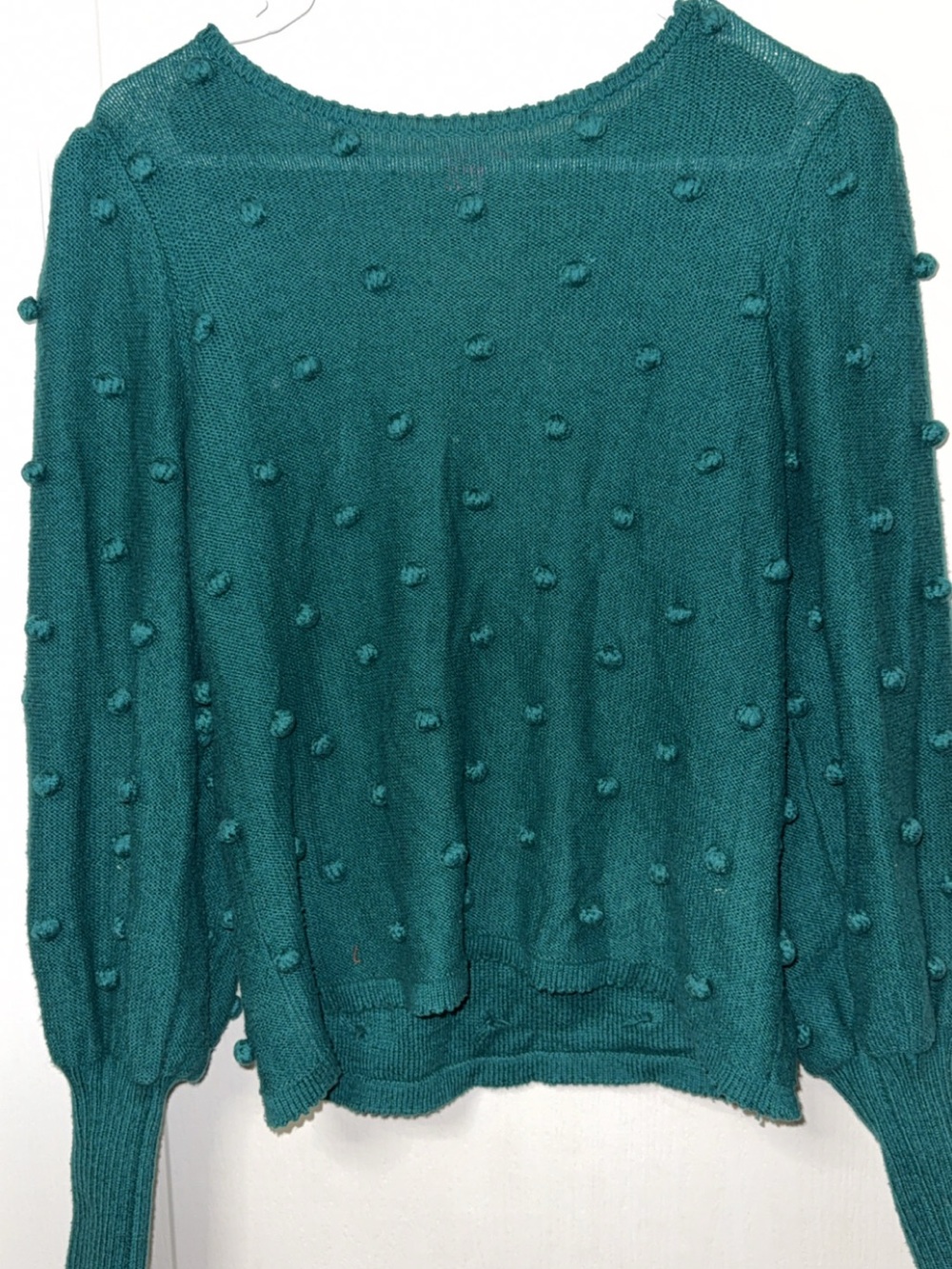 Lilly Pulitzer Kippa Teal Pom-Pom Crewneck Sweater